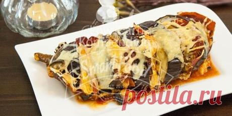 Запечённые баклажаны с ветчиной и чеддером - вкусное низкоуглеводное блюдо