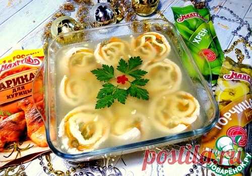Заливное из куриных рулетов – кулинарный рецепт