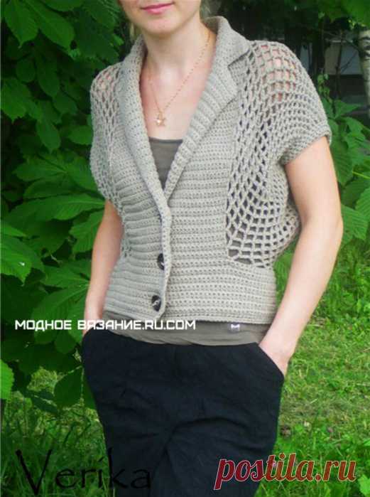 Супер наряд - Болеро на пуговицах крючком