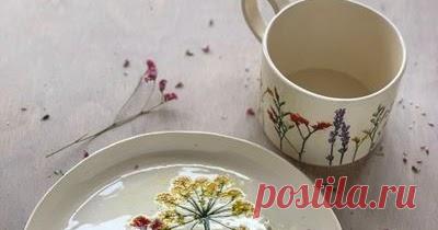 Naczynia artystyczne do zrobienia samemu Jak zrobić ceramikę zdobiona roślinami - tutorial.