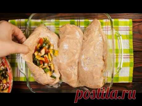 Мариную, фарширую и запекаю - получается куриное филе по-королевски!