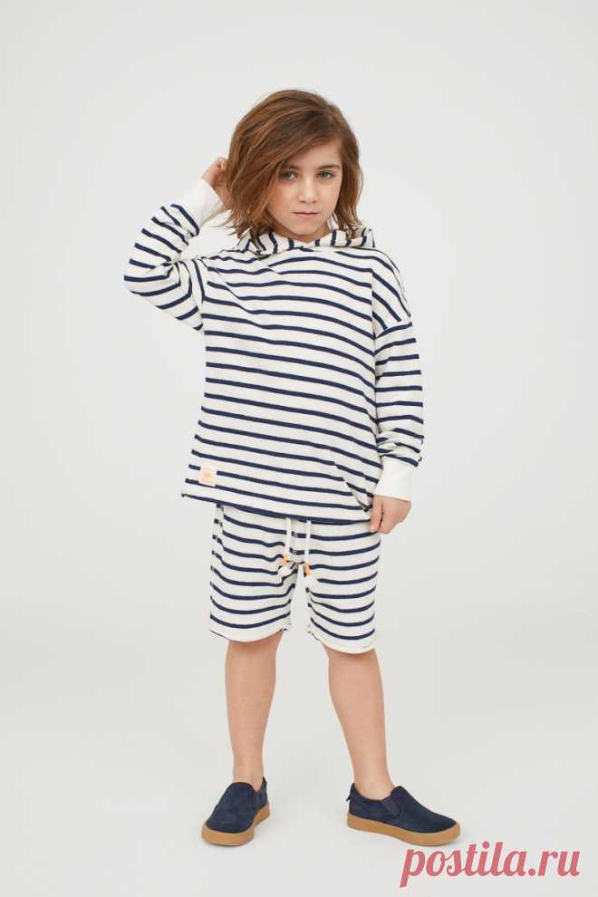 Terry Shorts | Natural white/striped | KIDS | H&M US