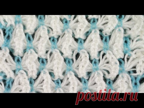 Ажурный узор &quot;Ракушки&quot; (вязальная машина Нева-2)
