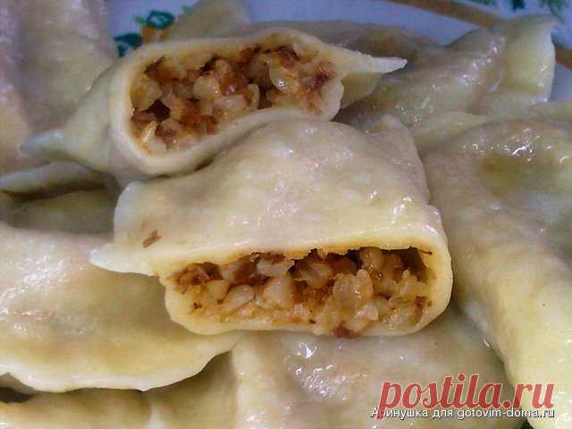 Вареники с гречкой и брынзой