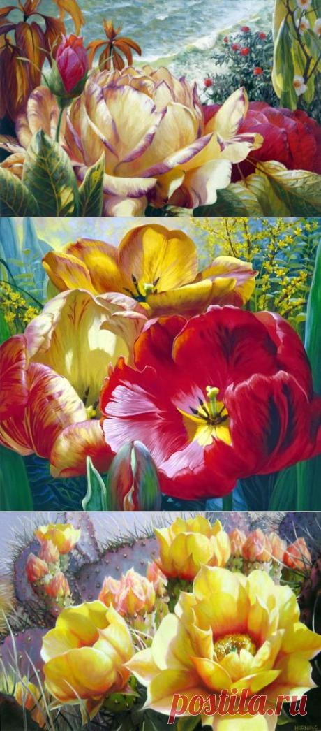 Мир цветов|Художник Elizabeth Horning