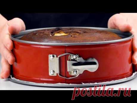 Торт "извергается" в духовке как вулкан. Шедевр из обычного бисквита