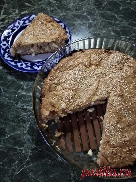Заливной пирог из овсяной муки с начинкой из капусты и яиц | Рецепты для диабетиков | Дзен