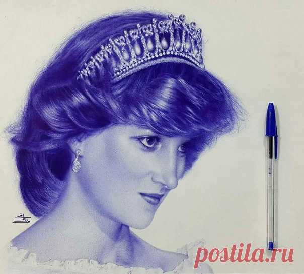 Рисунки шариковой ручкой от автора mostafa khodeir