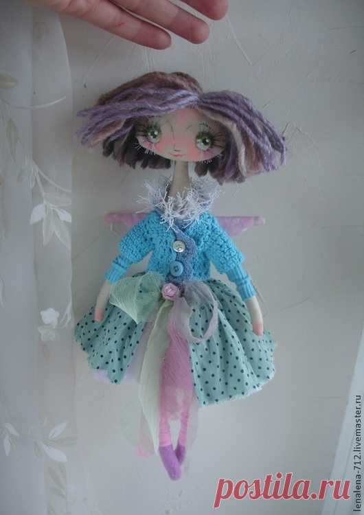 Купить Милада - бирюзовый, лиловый, розовый, кукла ручной работы, подарок на любой случай