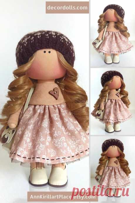 Fabric Interior Doll Nursery Tilda Doll Textile Soft Doll | Etsy