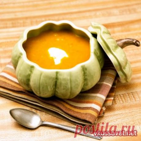 Тыквенный суп с плавленым сыром