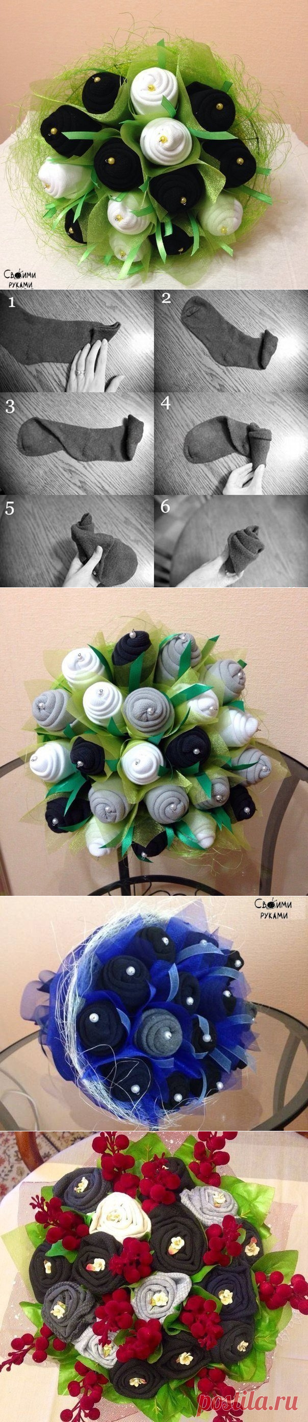 Букет из носков для мужчин с чувством юмора. Готовимся ко Дню Святого Валентина и 23 февраля!!!