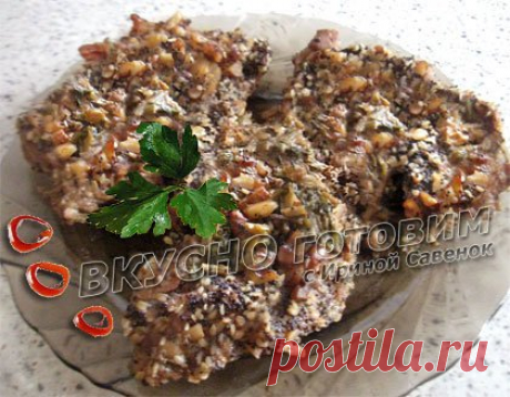 Свинина в орехах и кунжуте рецепт.
