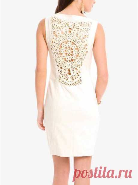 ВЯЗАНАЯ ОТДЕЛКА... вязание + ткань... со схемами...