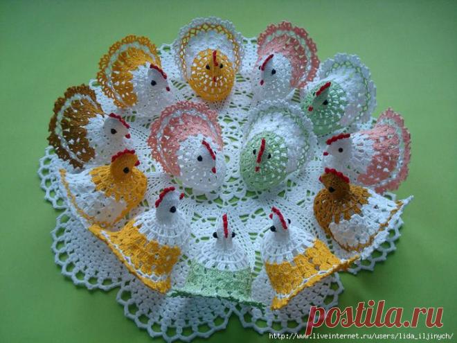 К ПАСХЕ-курочки и зайчики.