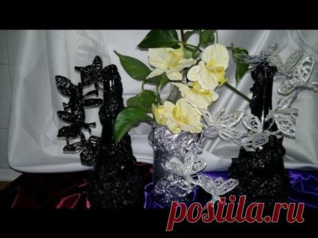 Dy #tutorial#como hacer una manualidad con botellas de vidrio o cristal - YouTube