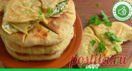 Очень быстрые лепешки с творогом и зеленью - Супер шеф
