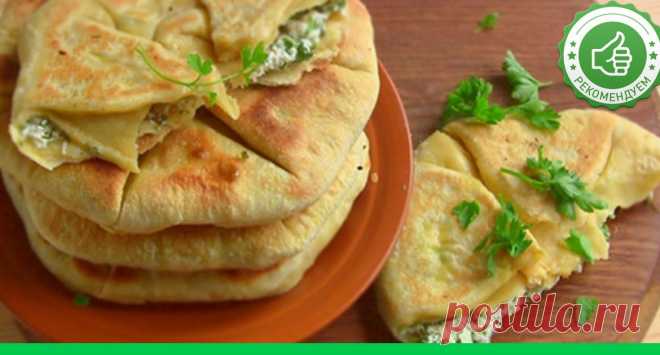 Очень быстрые лепешки с творогом и зеленью - Супер шеф