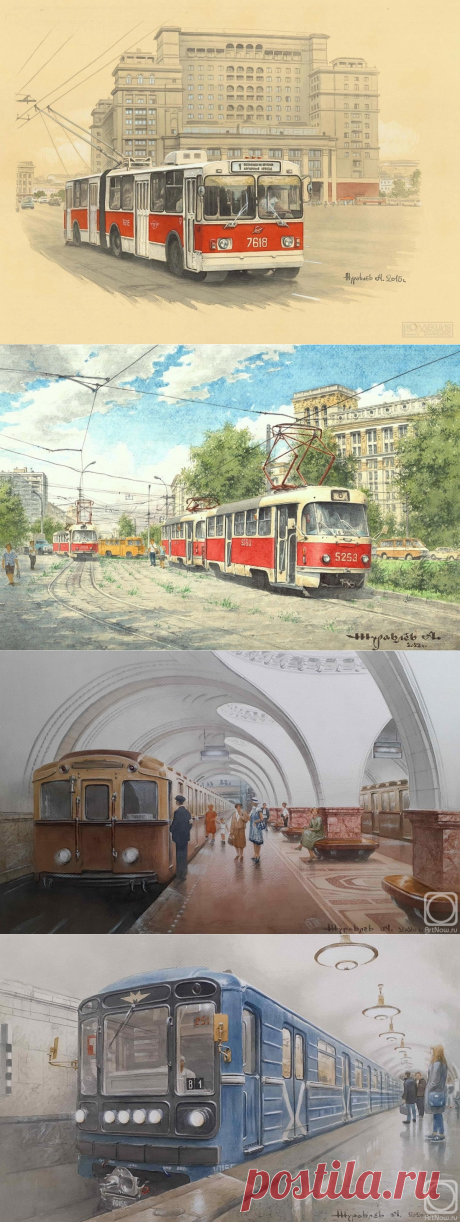 Ретро-транспорт. Александр Журавлёв — худож­ник-график.