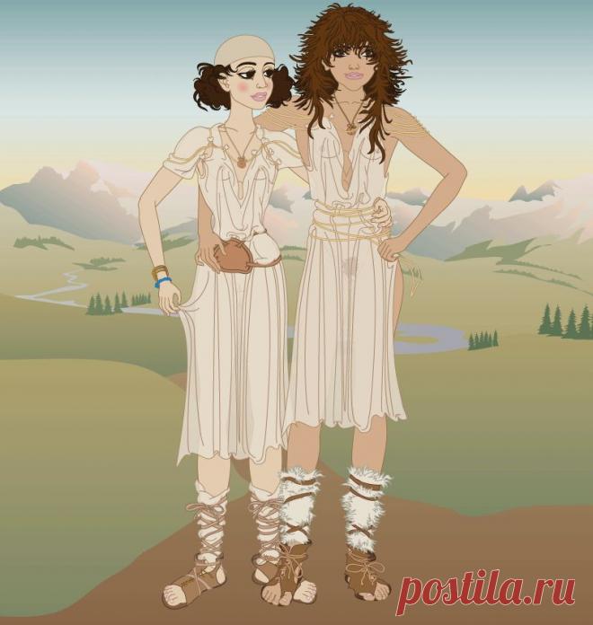 Эрцада и Эрцура, дочери Ибриса (Евера), старшего сына Арпакшата (Арфаксада)