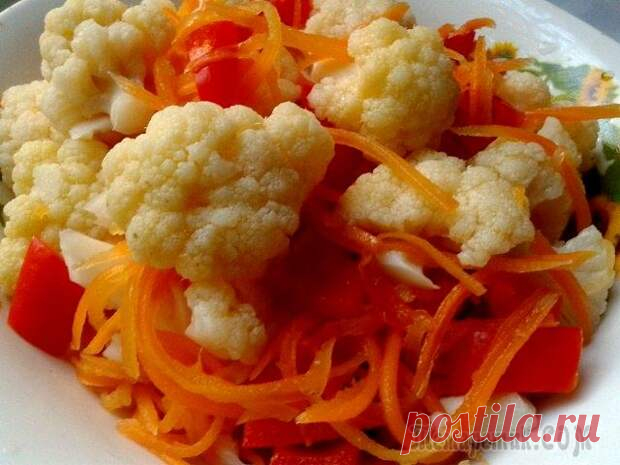 Суточная маринованная цветная капуста - Четыре вкуса - Медиаплатформа МирТесен Цветная капуста получается очень вкусная, хрустящая и твёрдая. Медиаплатформа МирТесен