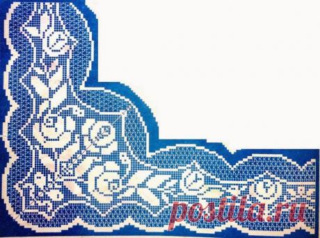 Филейные бордюры. Обвязка кря салфеток