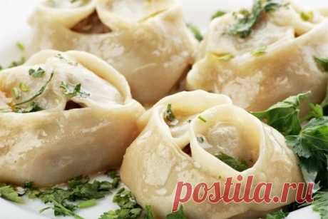 Постные манты с картофелем