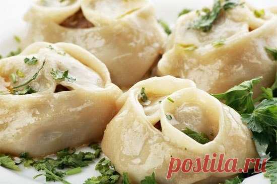Постные манты с картофелем