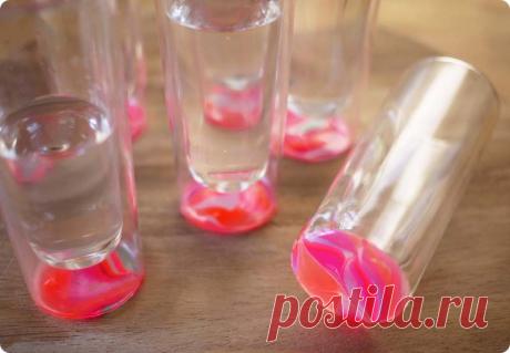 Бокалы с мраморным рисунком - Craftcafe