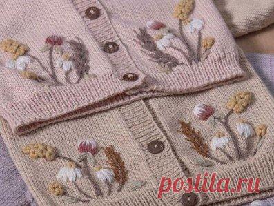 Вязать легко и просто. Украшение трикотажа, изящный стебельчатый шов - быстро, доступно и вы так сможете! | Вязалки Веселого Хомяка | Дзен