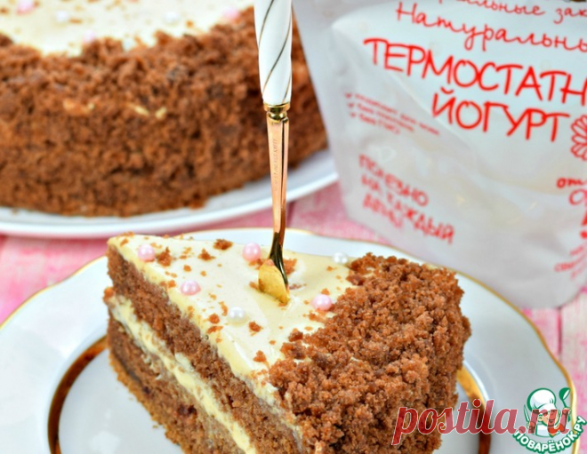 Торт шоколадный на йогурте – кулинарный рецепт
