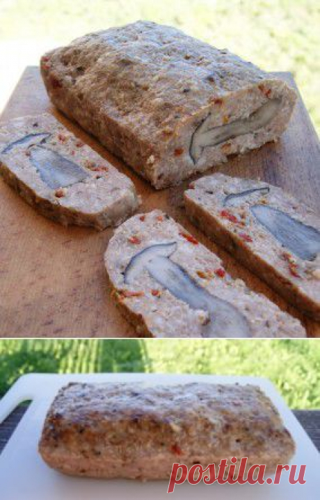 Мясной хлеб с томатами и грибами…