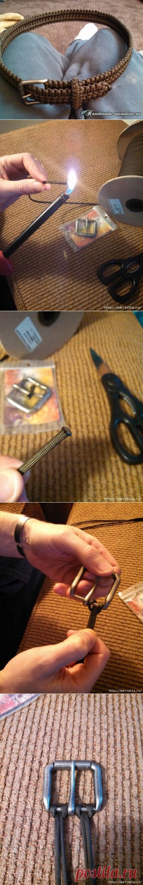 Своими руками. Мужской ремень в технике макраме - Handmade-Paradise
