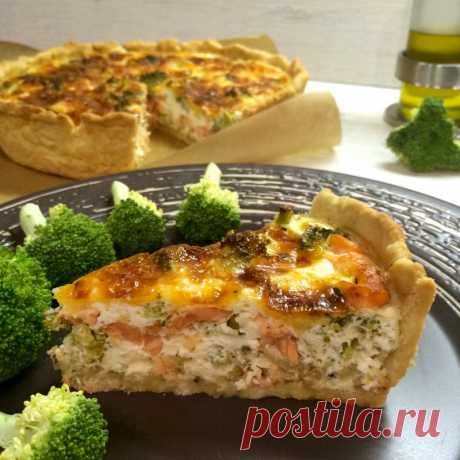 Киш с лососем и брокколи — Sloosh – кулинарные рецепты