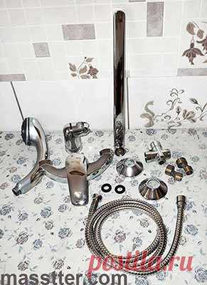 САМОСТОЯТЕЛЬНАЯ УСТАНОВКА СМЕСИТЕЛЯ В ВАННОЙ.