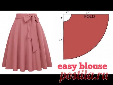 Rất dễ dàng, cắt và may váy xòe trong 30 phút |lena Sewing |skirt design |