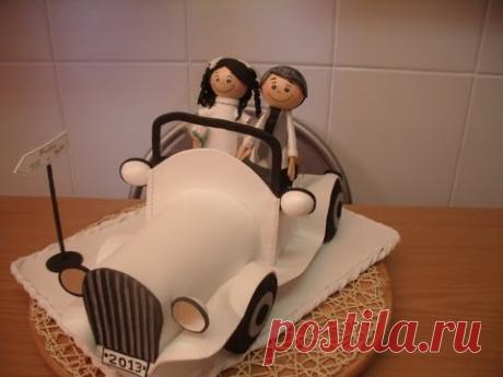 COMO HACER COCHE DE NOVIOS EN GOMA EVA