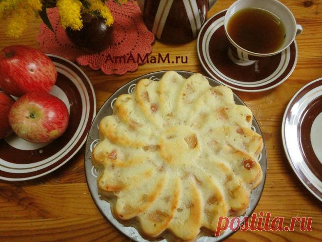 Яблочный пирог на кефире.