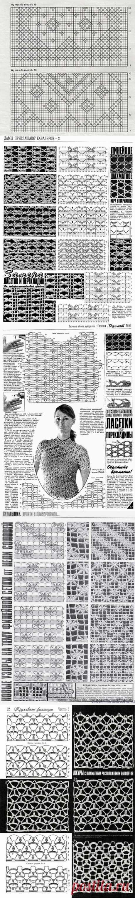 Irish crochet &amp;: Такое разное филейное вязание.