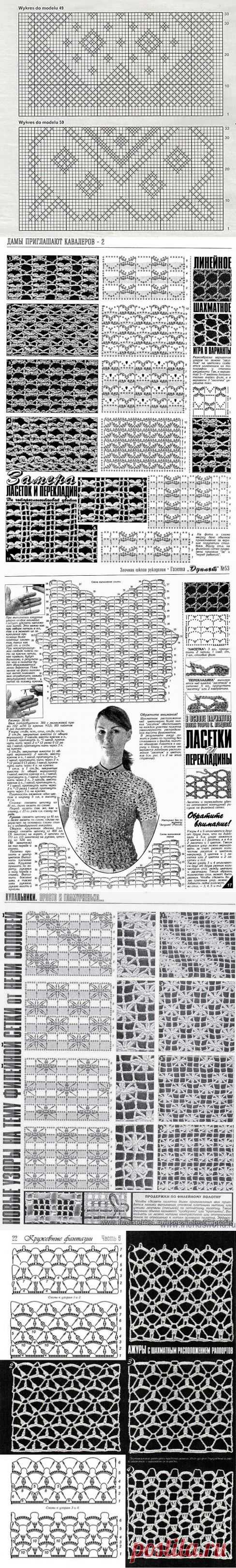 Irish crochet &: Такое разное филейное вязание.