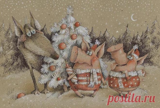 День будет добрым, если улыбнуться | Веселые картинки от Ольги Колыхаловой | 