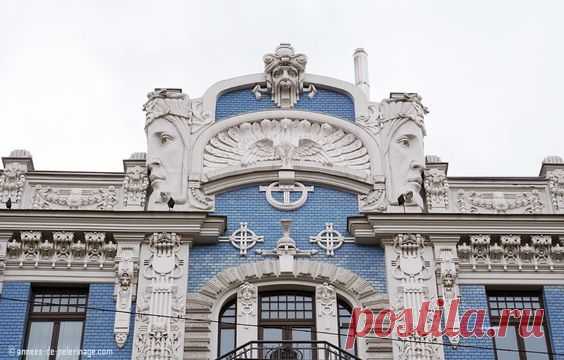 Фасад в стиле модерн в Риге, ул. антонияс