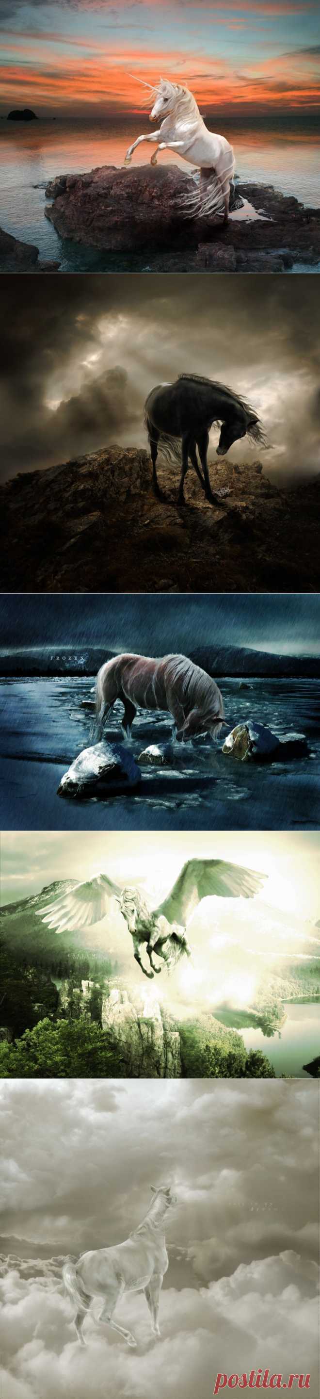 Лошадки, единороги, пегасы от Dechoise..
