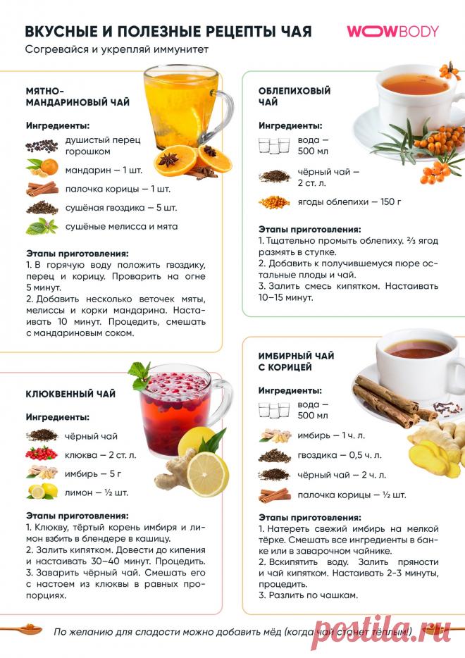 Вкусные и полезные рецепты чая