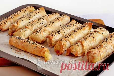 Трубочки из лаваша с картошкой