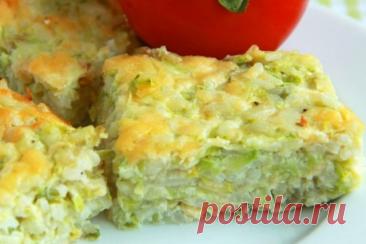 Рисовая запеканка с кабачками и сыром — Дачный участок