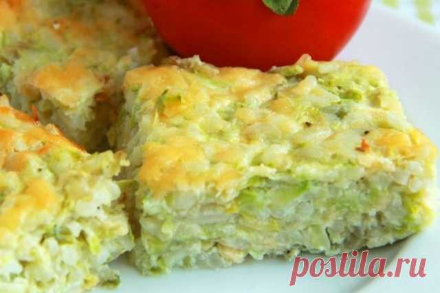 Рисовая запеканка с кабачками и сыром — Д а ч а