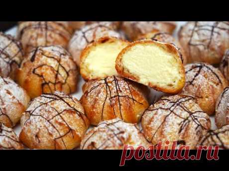 НЕЖНЕЙШЕЕ ЛАКОМСТВО 😍 ПРОФИТРОЛИ с КРЕМОМ Простой Рецепт | Кулинарим с Таней