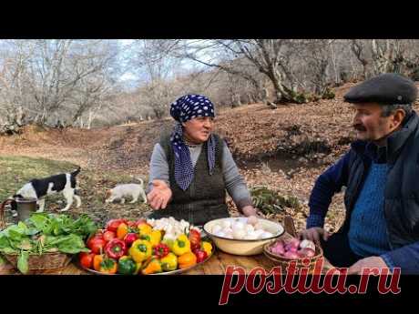 Делаем Большой Омлет для Бабушки