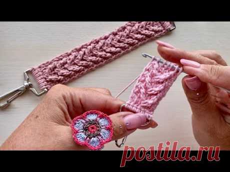 CORDÓN PUNTA DE FLECHA A CROCHET — IDEAL PARA ASAS DE BOLSOS Y CINTURONES